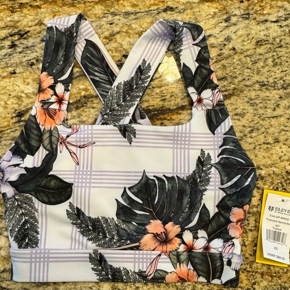 NWT  Eleven Venus Williams Size XS Tropicana Sports Bra - Picture 1 of 6